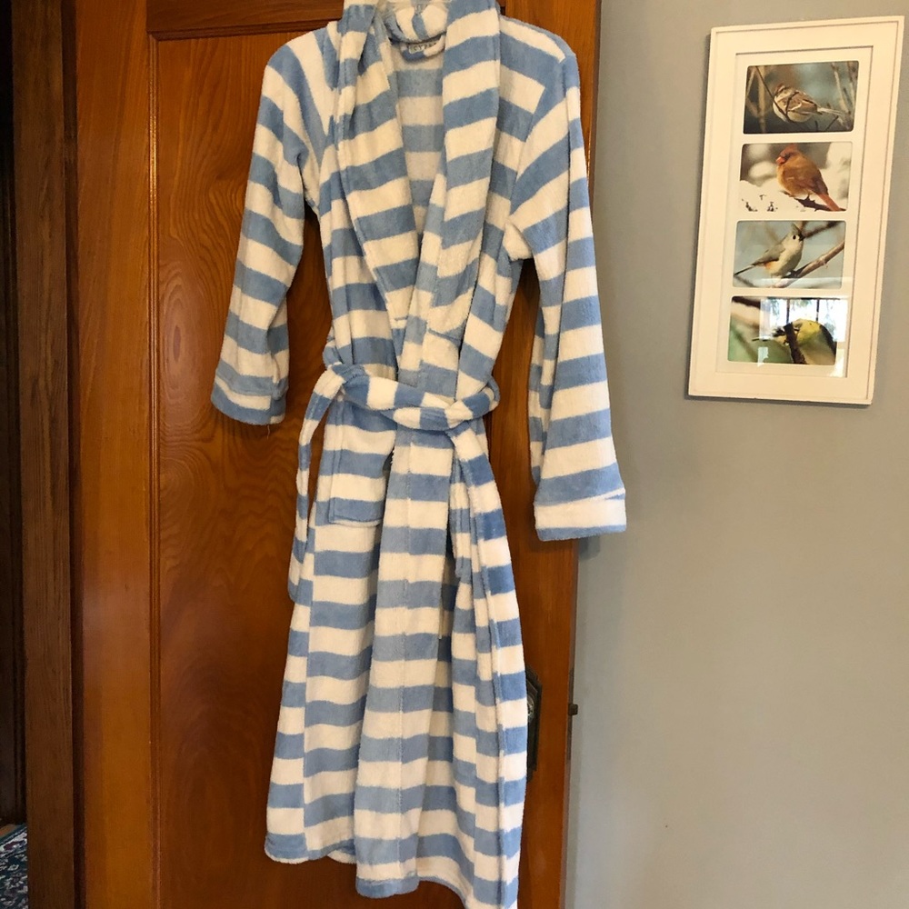 Striped bathrobe